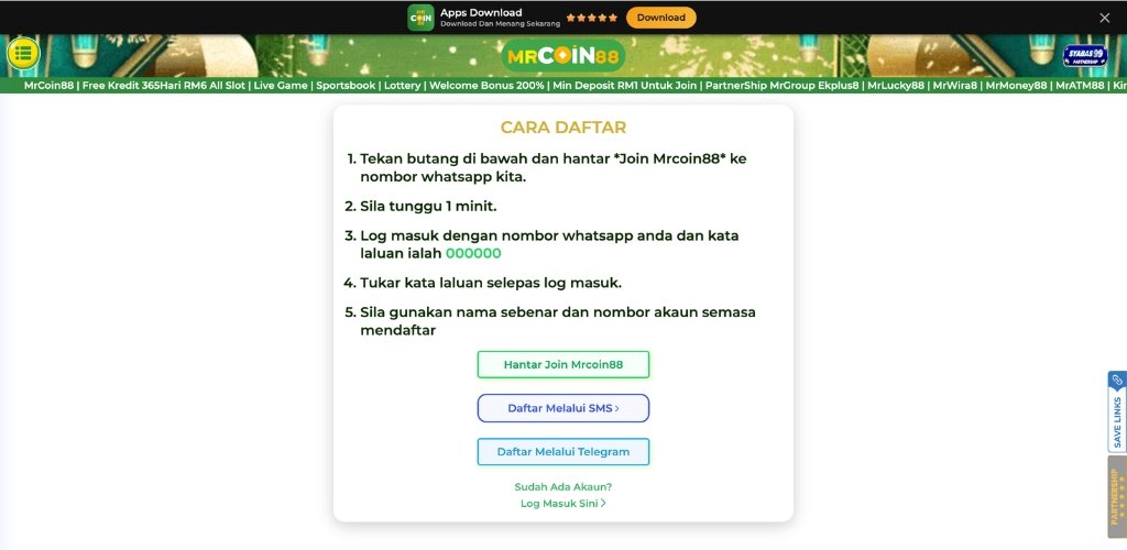 Steps to Register at MrCoin88