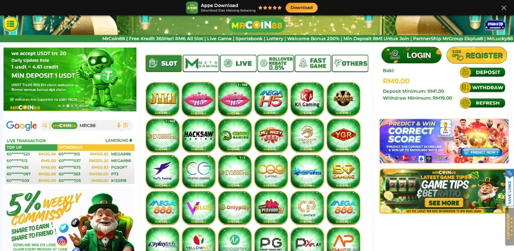MrCoin88 Casino Official Website